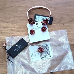 Kate Spade - Scarlet Blooms Set - Pendant, Earrings, & Bracelet